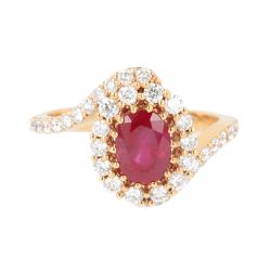 Ring With Diamond & Ruby