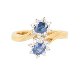 Bleu Saphir Bague Diamant