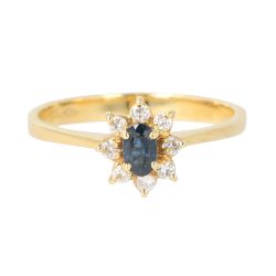 Bleu Saphir Bague Diamant