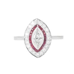 Ring With Diamond & Ruby
